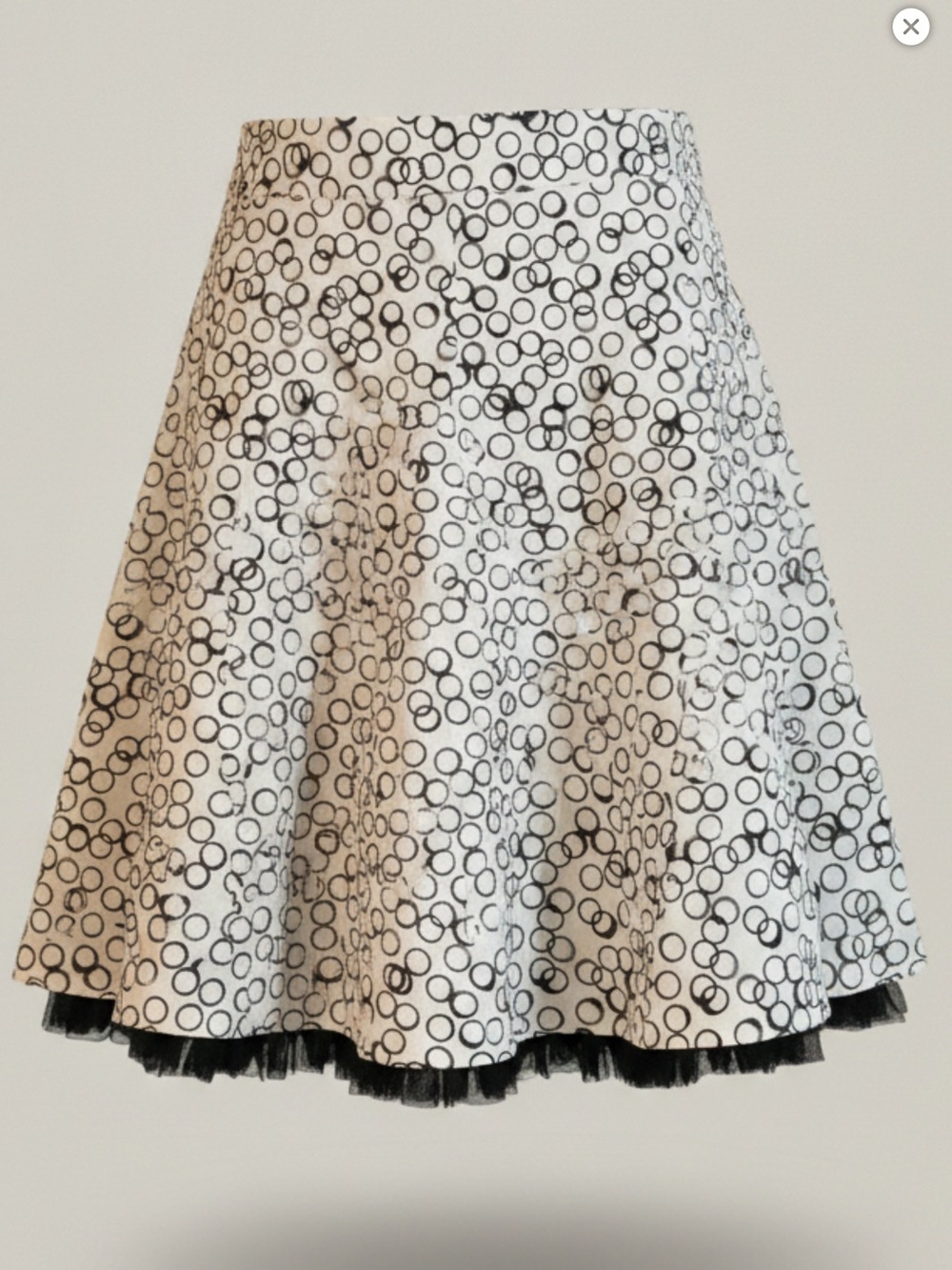 Akris Punto Cotton Tulle Flounce Skirt